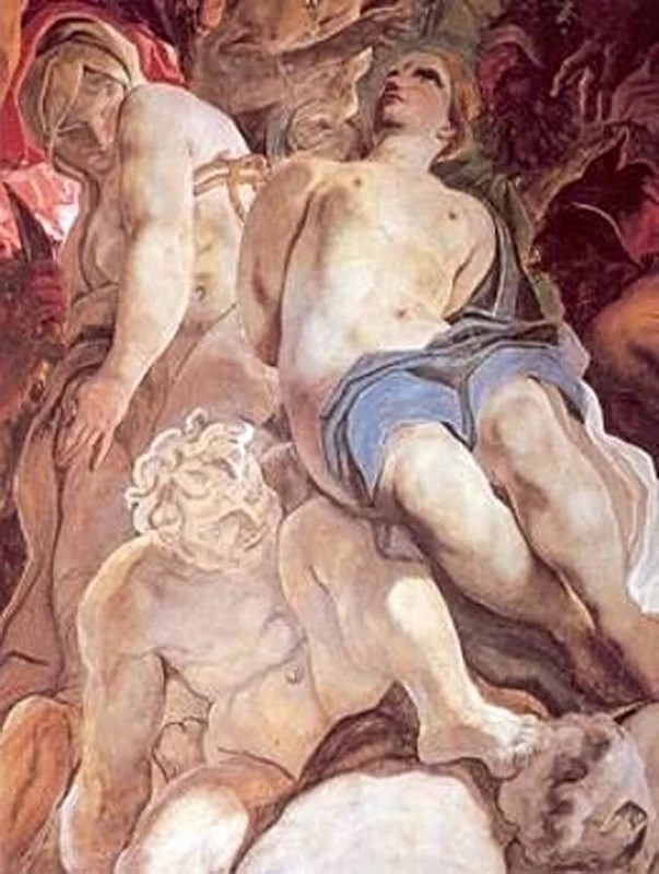 Volta con affreschi - Dettaglio degli affreschi, Chiesa San Martino Castello Valsolda